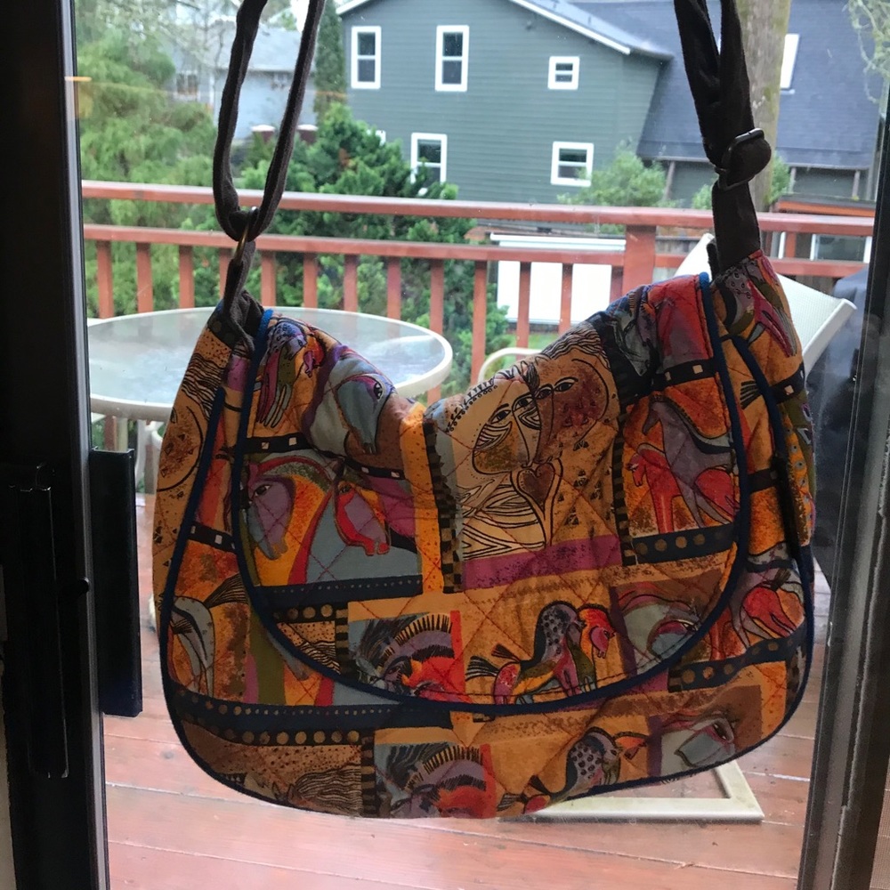 Abstract shoulder bag